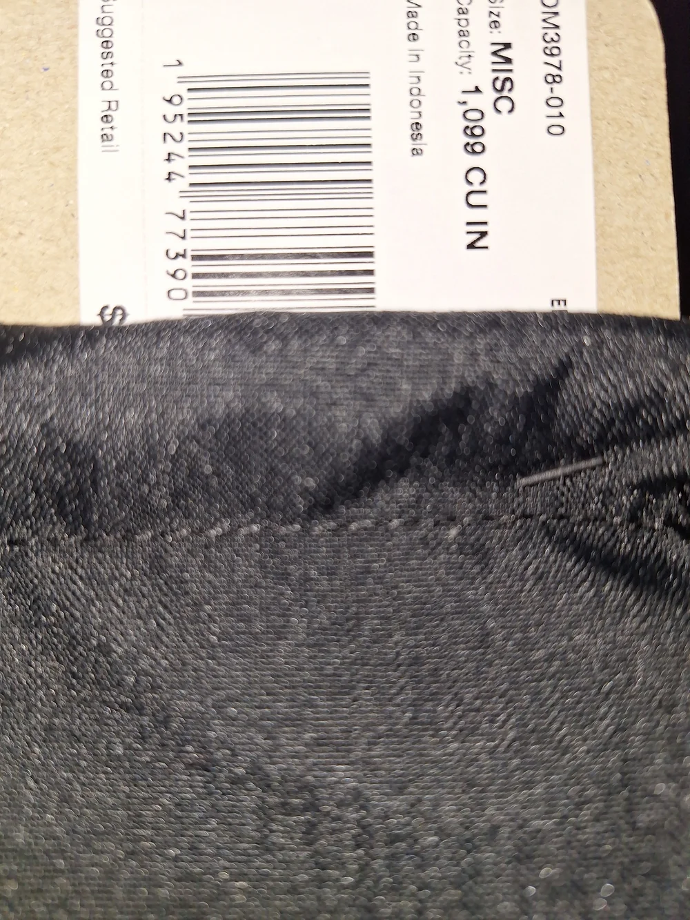 Nike Black Drawstring Gym Sack with White Swoosh